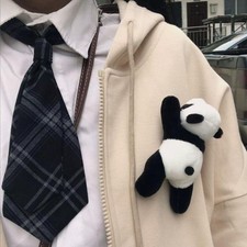 10CM Panda Plush Brooch Cartoon Doll Bag Pendant Kids Gift Cute Accessory