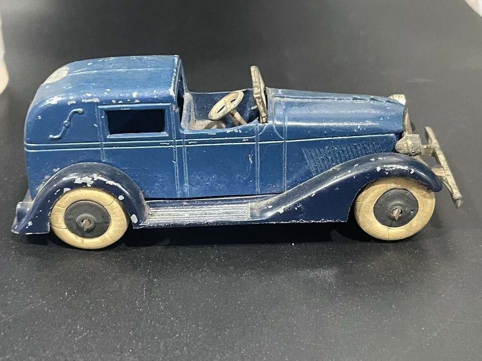 1930's Tootsie Toy 5 Wheel Graham Page Sudan Blue Convertible 0516 Antique - Image 3 of 4