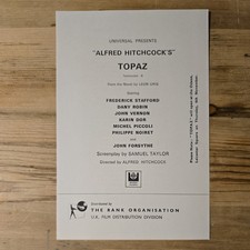 TOPAZ 1969 UK press sheet Alfred Hitchcock Karin For Dany Robin Michel Piccoli