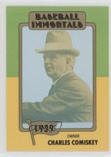 1980-84 SSPC Baseball Immortals 1st Printing MLB Logo Charles Comiskey #19 0q3