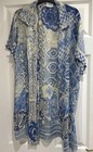 La Perla Printed Sheer Short Sleeve Blouse 44 Five Buttons