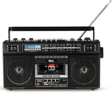J-220BT Boombox MP3 Conversion from Radio to Cassette W/ 4-Band AM FM SW1 SW2