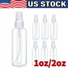 1-200PC 30ml/60ml Travel Spray Bottle Plastic Transparent Perfume Empty Atomizer