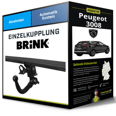 Abnehmbare Anhängerkupplung für PEUGEOT 3008 05.2016-jetzt II Typ MC / MR Brink