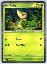 Snivy 001/086 Common Black Bolt Pokemon Holo NM