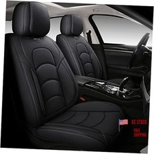 Full Coverage Car Seat Covers Universal Fit for Cars SUVs Front Pair Black