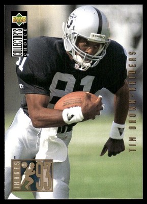 Tim Brown 1994 Collector's Choice #42 Raiders NFL READ FREE SHIP AutographDen