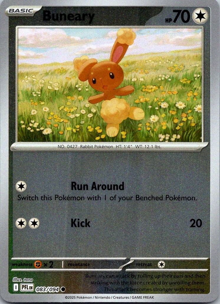 Buneary Reverse Holo Common ME02: Phantasmal Flames - 083/094 NM