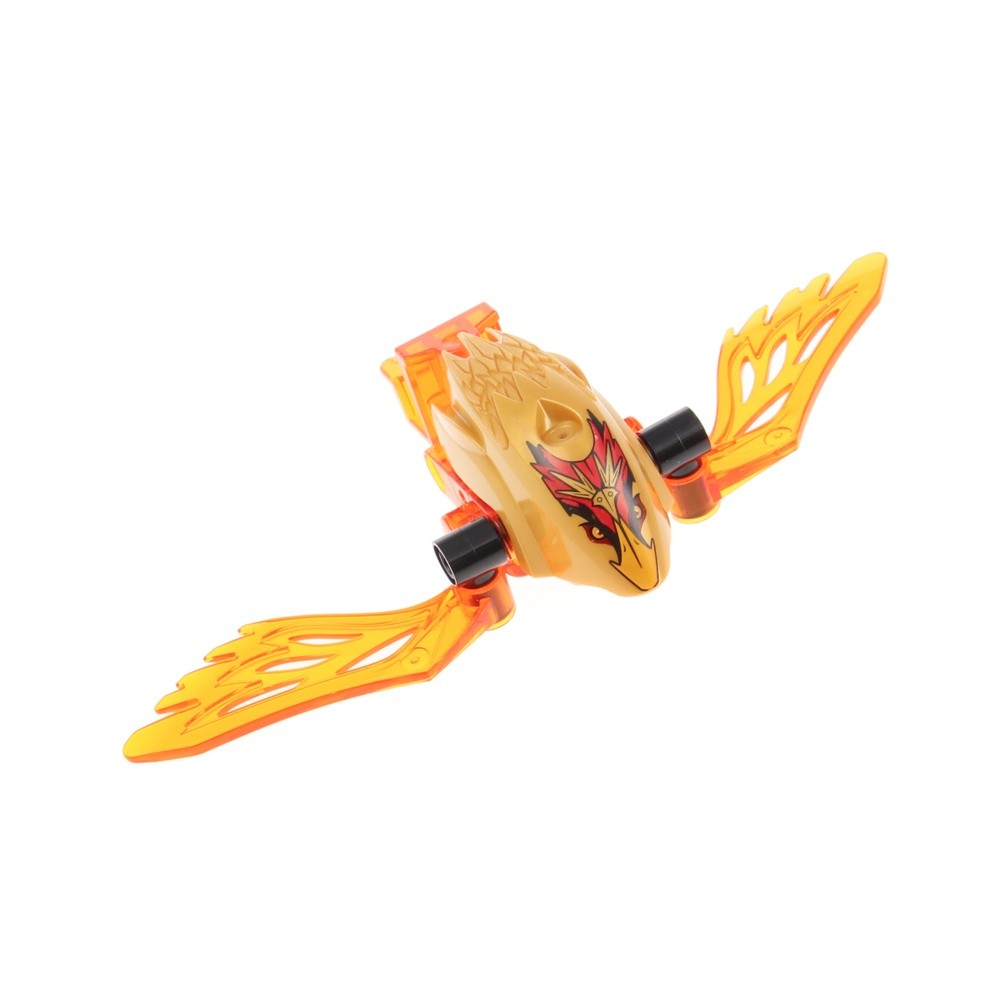 1x LEGO Chima Spin Wheel 3x6x2 Wheel Orange Phoenix Wings 15105