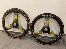 vintage MAVIC 3G carbon trispoke wheel set time trial lo pro clm 650c & 700c