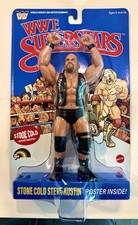LJN WWE Superstars Stone Cold Steve Austin Action Figure Boxed | Blue Card