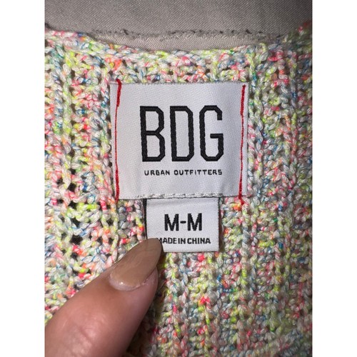 BDG Urban Outfitters Knit Sweater Vest Sleeveless Multicolor Cropped Top Size M - Picture 6 of 7