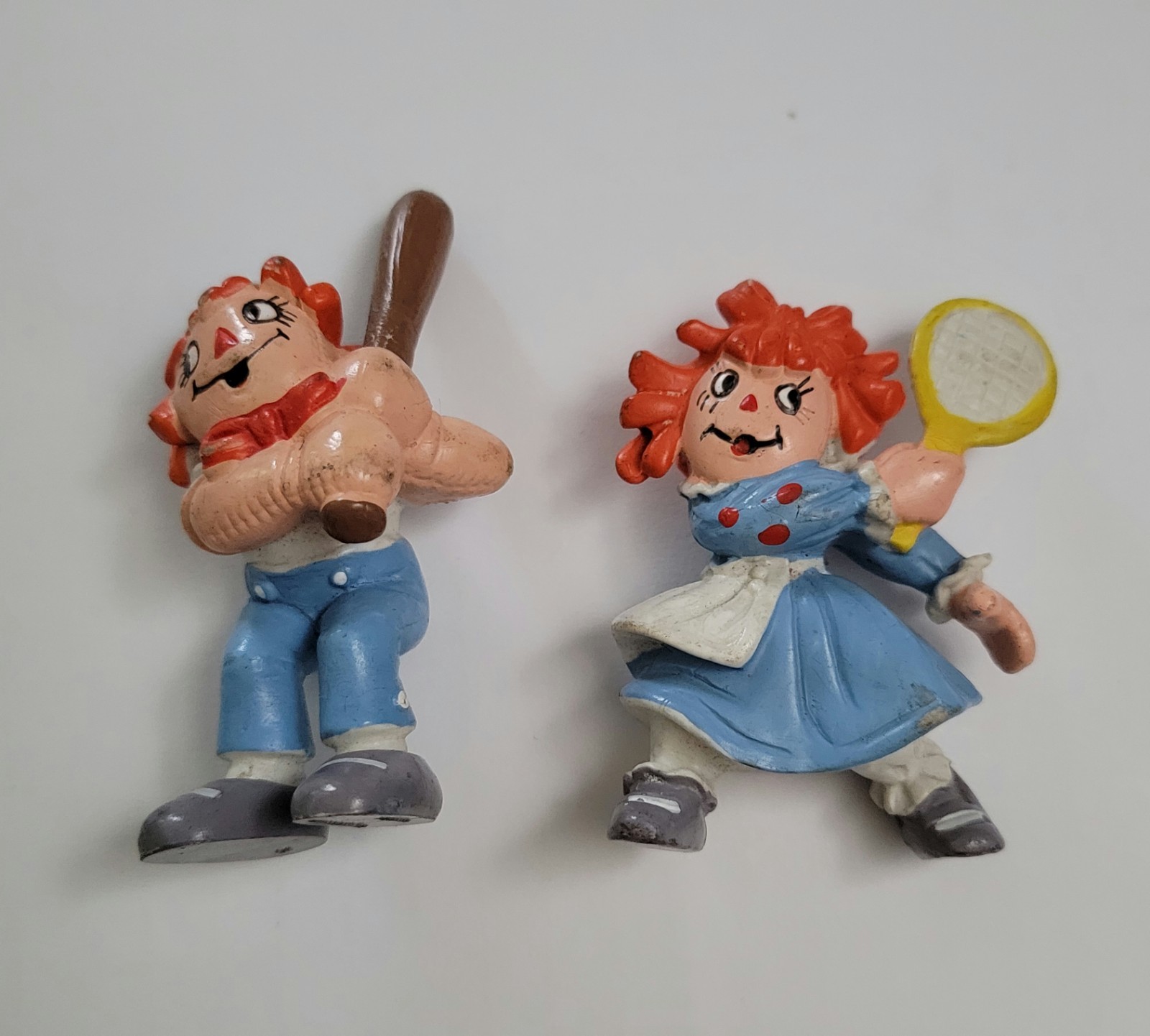 Rare RAGGEDY ANN AND ANDY, 2 PVC FIGURE FROM 1981