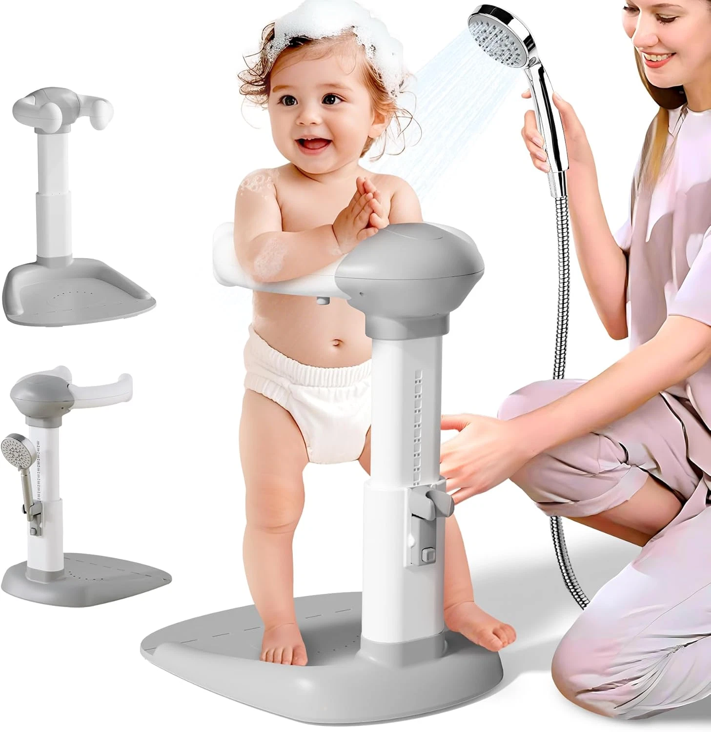 Baby Shower Standing Support,Adjustable Toddler Bath Stand with Anti-Slip Basebo
Opens in a new wind