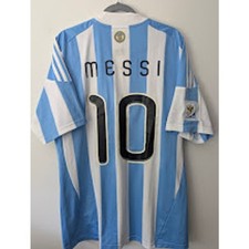 Argentina 2010 Messi Jersey XL Adidas Home World Cup Soccer Football Shirt