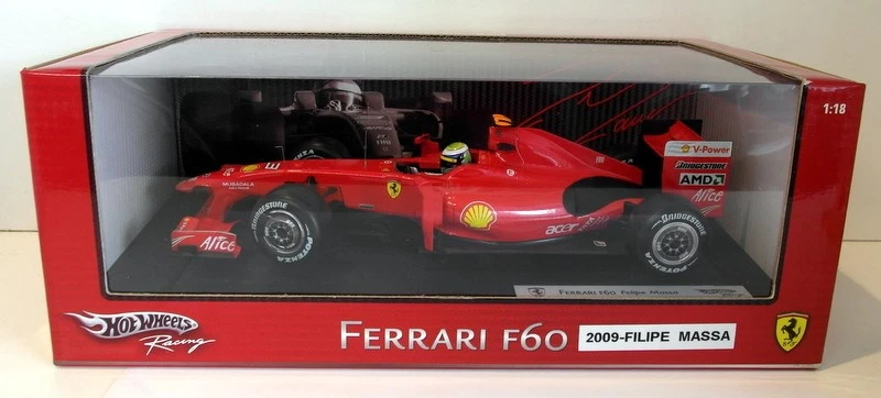 Hot Wheels 1/18 Scale diecast - P9966 Ferrari F60 2009 Fillipe Massa #3 - Image 4 of 4