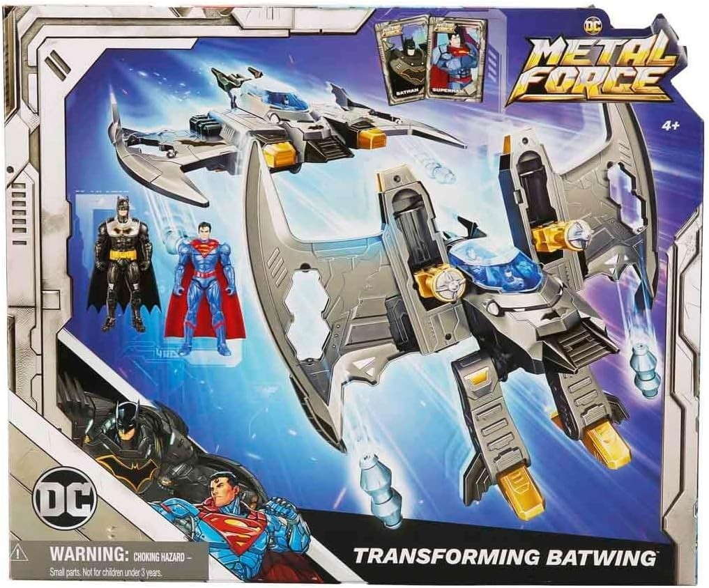 DC Comics Metal Force Transforming Batwing 2-in-1 Includes Batman and Superman