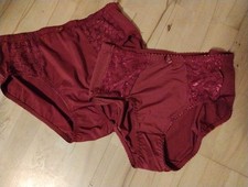 °°2 TOLLE°°SLIPS/PANTYS°°WEINROT°°SPITZE/SATIN°°DINA°°GR. 90 / XL°°NEU°°