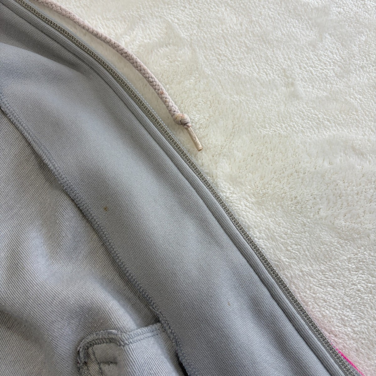 Adidas Hooded Track Jacket Grey Pink UK 12 Japan Size 2004 Y2K