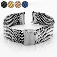 18mm 20mm 22mm 24mm Milanese Mesh Watch Band Strap Stainless Steel Bracelet