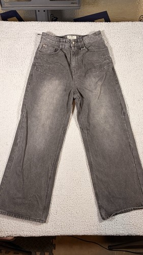 Trendt Vision Baggy Denim Jeans Ash Black Size XSmall
