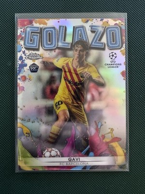 2021-22 Topps Chrome UCL Golazo Gavi #G-10 (RC) Rookie FCB