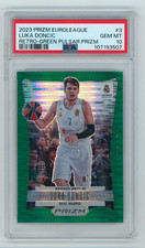 2023 -24 Prizm Euroleague Luka Doncic Retro Green Pulsar Prizm 6/25 PSA 10 Gem