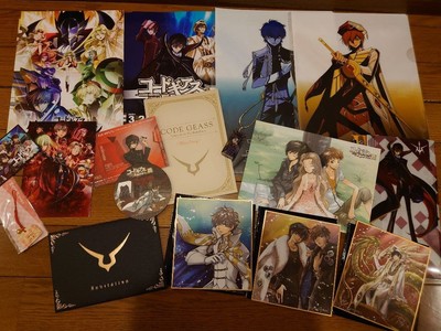 Code Geass Bundle -  Unused Merchandise Set, Includes Artwork & Collectibles