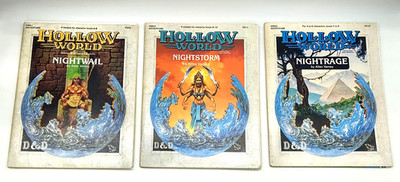 DUNGEONS & DRAGONS Nightwail Nightstorm Nightrage Module Lot Hollow World 1990