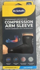 Dr. Scholl's Knitted Copper-Infused Compression Arm Sleeve Light Support L/XL