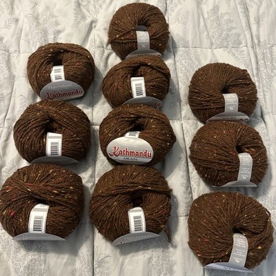 KATMANDU Queensland Collection Aran #175 Brown Wool/Silk/Cashmere Lot Of 10 104y