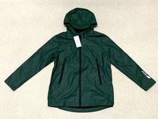 Boys Dark Green Waterproof Coat Fleece Lined Jacket Age 9-10Y Height 135-140cm