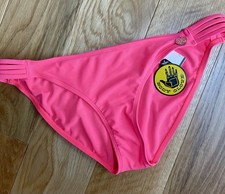 Body Glove Flirty Surf Rider Bikini Bottom Fabulush Pink Red Coral Size XL New