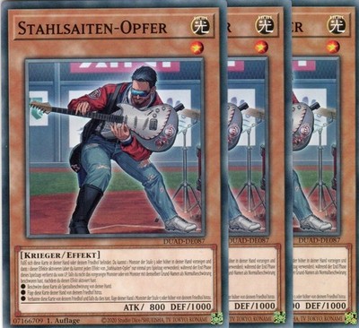 yugioh 3x Stahlsaiten-Opfer DUAD-DE087 Common 1AUFLAGE DEUTSCH