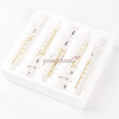 1PCS NEW 5ml Glass Syringes Glass Sampler Lab 5cc Glassware *la