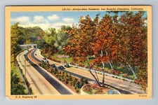Los Angeles CA-California, Arroyo-Seco Parkway, Vintage Postcard