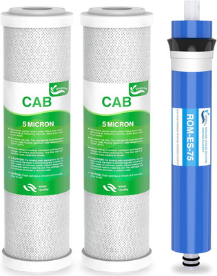 FX12P & FX12M Water Filter Replacement for GE RO Systems, 2 Carbon Filters & Mem