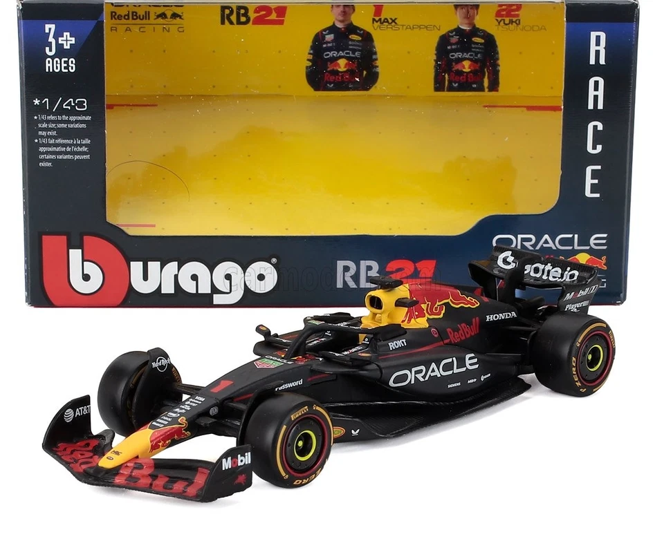 1/43 BURAGO - RED BULL - F1 RB21 TEAM ORACLE RED BULL RACING N 1 18-38233-V