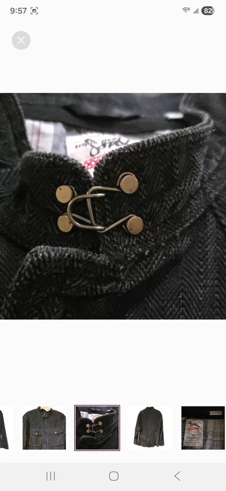 Chaqueta Triple Five Soul Weathered negra de pana para hombre talla XXL Foto 3 de 4