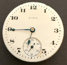 Antique 1918 Elgin Grade 288 Pocket Watch Movement Parts/Repair 18s 7j USA