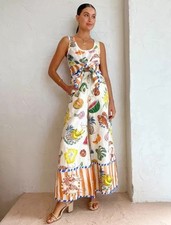Alemais Theo Pants Size AU 6 / US 2 Fruit Print Wide Leg Pockets Relaxed Fit