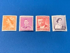 AUSTRALIA. 4 PRE-DECIMAL STAMPS FROM VARIOUS ISSUES -:- VERY NICE MINT UN-HINGED