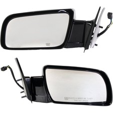 Mirror For 1992-2000 Gmc Yukon Driver And Passenger Side Power Heated Black