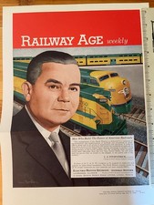 NOS EMD Electro-Motive GM Locomotive Chicago North Western Railway Age Cover '58