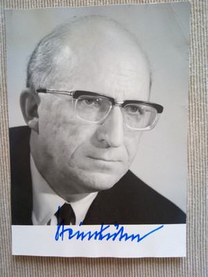 Heinz Kühn, AK, ehemaliger MP v. Nordrhein-Westfalen, SPD, orig. sign.