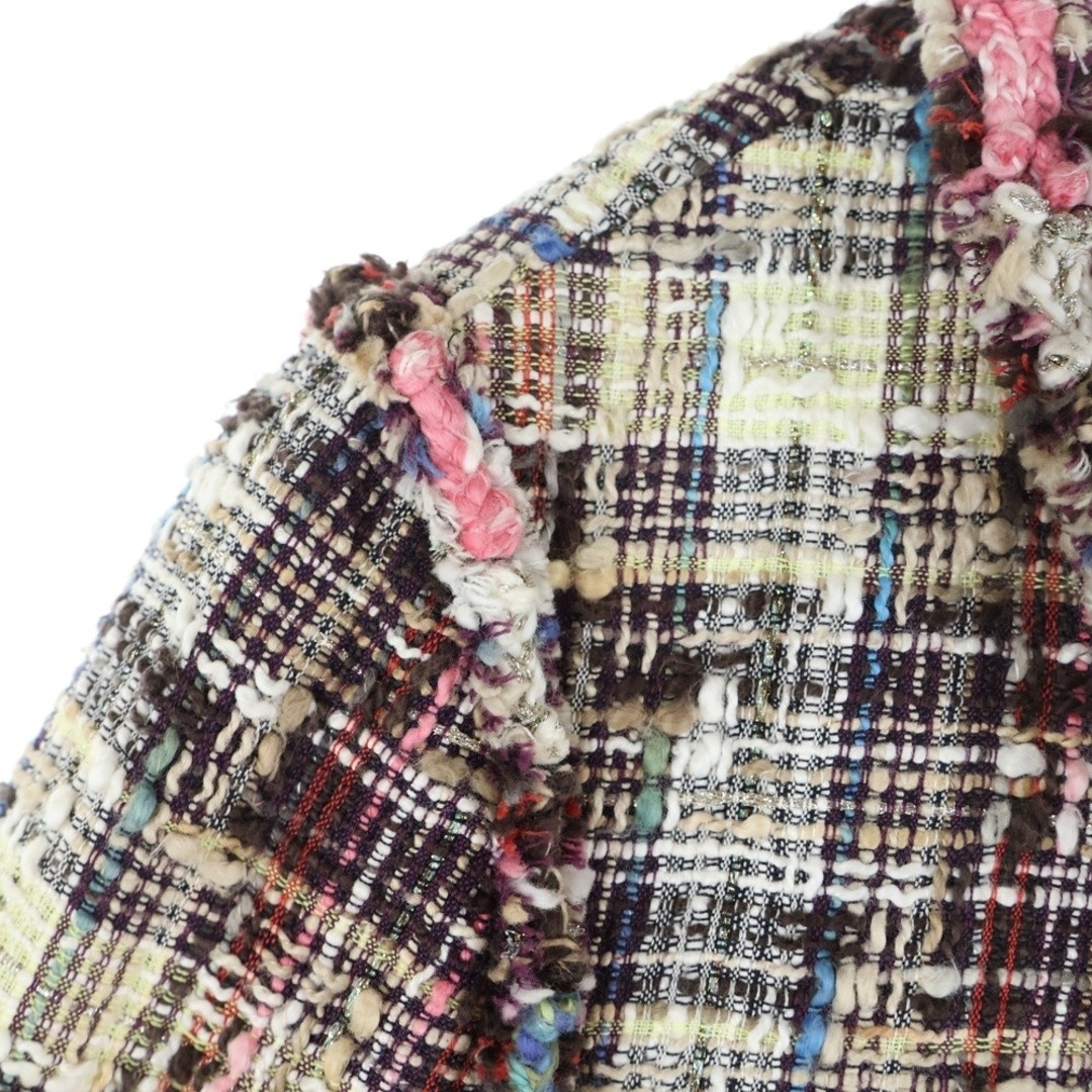 CHANEL Tweed Zip up Jacket Blouson Multicolor P32257V20907 Used 92e283b9f1a14e62 thumbnail 5