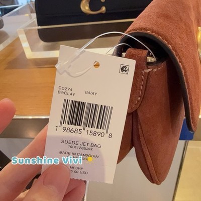 COACH ショルダーバッグ シグネチャー スエード NWT COACH Jet Suede Shoulder Bag Clay Crossbody CDZ74 | eBay