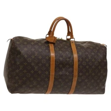 LOUIS VUITTON Monogram Keepall 55 Boston Bag M41424 LV Auth 132031