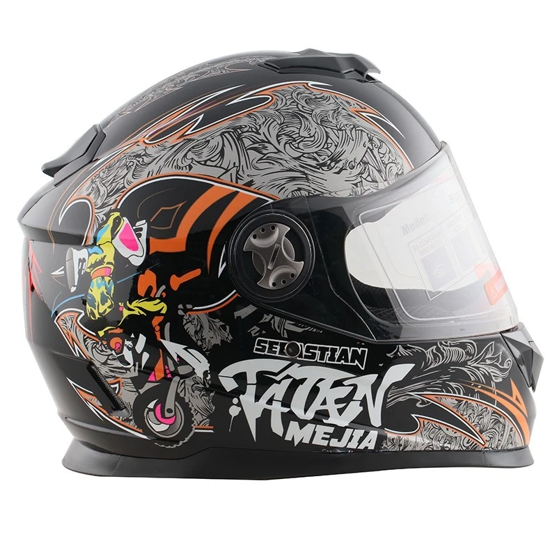 Integralhelm Helm Kinderhelm Motorradhelm Jethelm Crosshelm Mejia schwarz - Bild 4 von 4