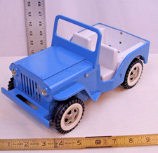 TONKA TURQUOISE RUNABOUT JEEP STEEL TOY 1963 10"